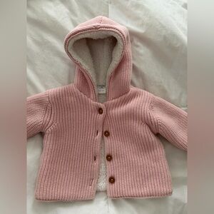 Nordstrom Pink Knit Cardigan with Hood